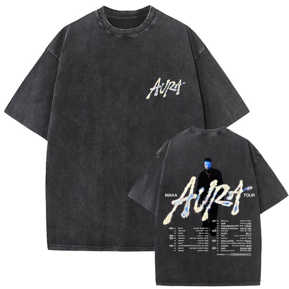 Vintage Washed Hip Hop Graphic T-Shirt
