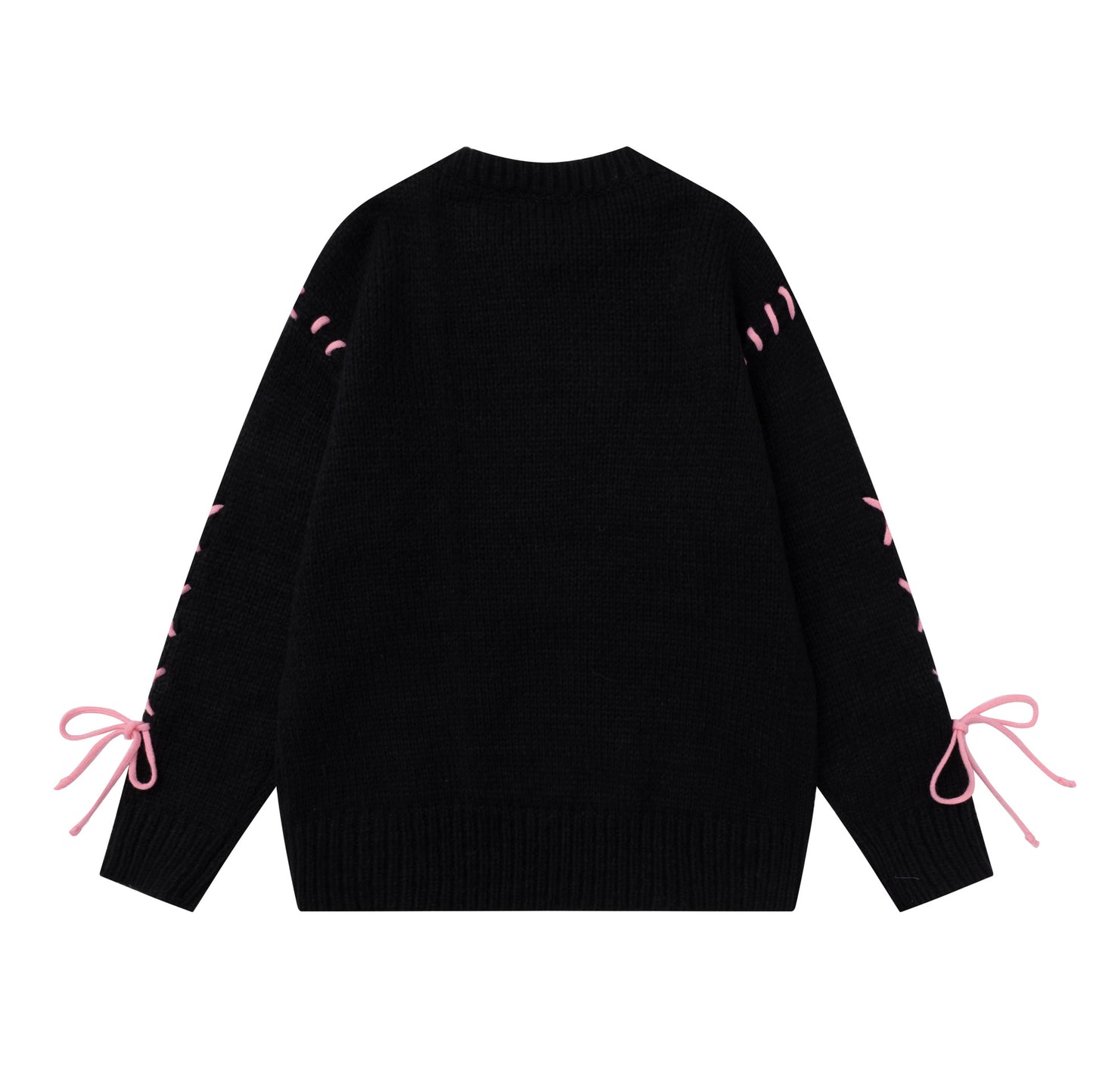 Heavy Industry Wear Rope Bow Sweater