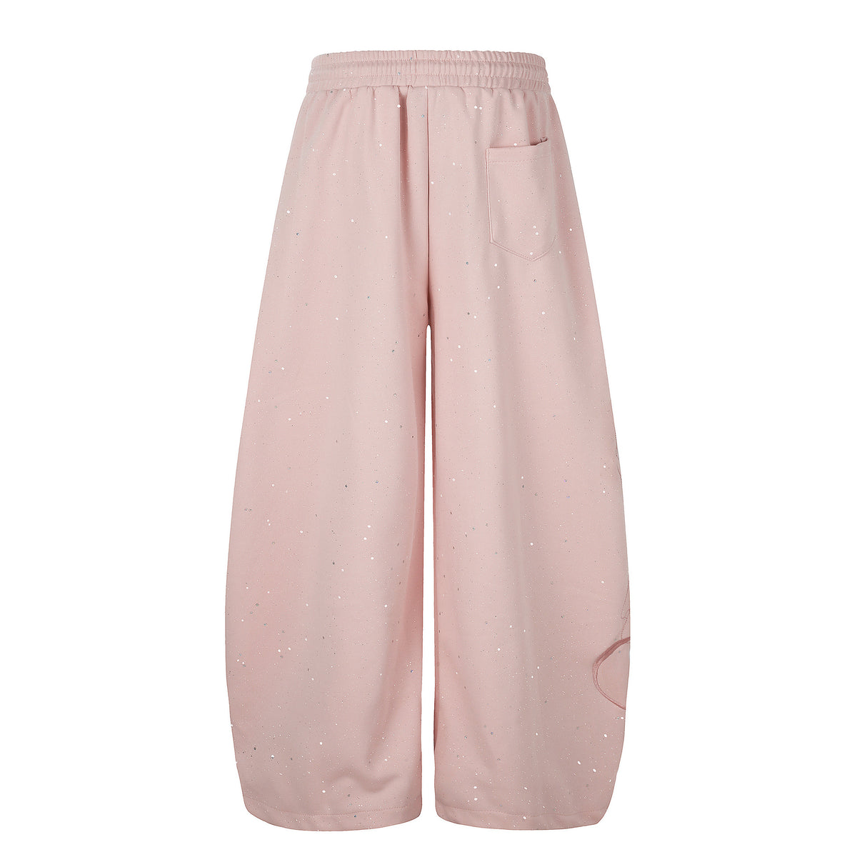 Star Sequin Embroidered Wide-Leg Sweatpants