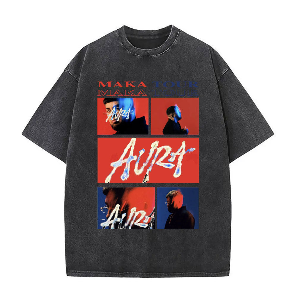 Vintage Washed Hip Hop Graphic T-Shirt
