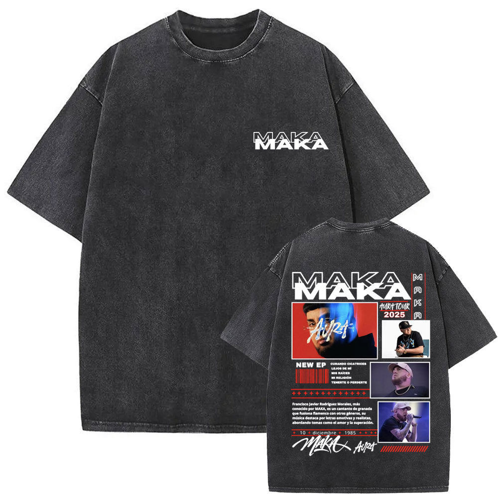Vintage Washed Hip Hop Graphic T-Shirt