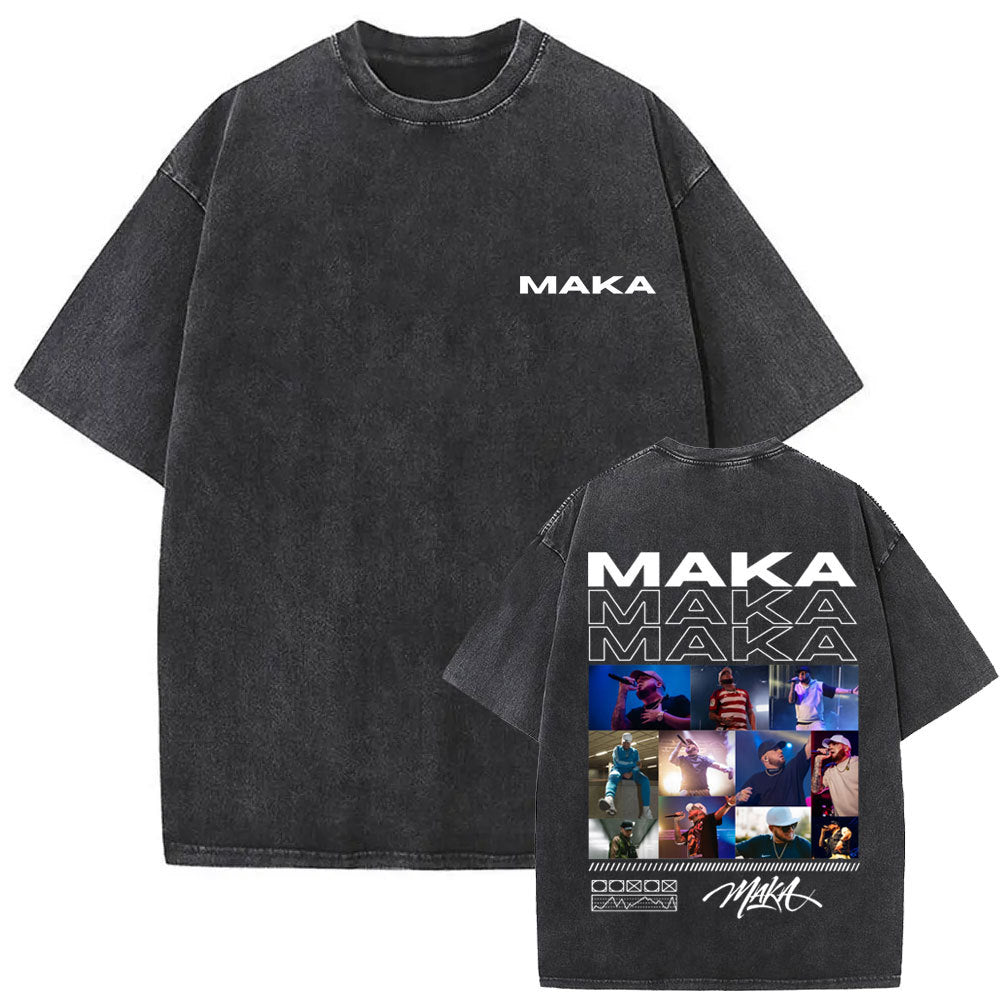 Vintage Washed Hip Hop Graphic T-Shirt
