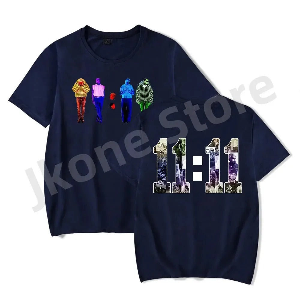 Chris Brown Rapper T-shirts 11:11 Album Merch Women Men