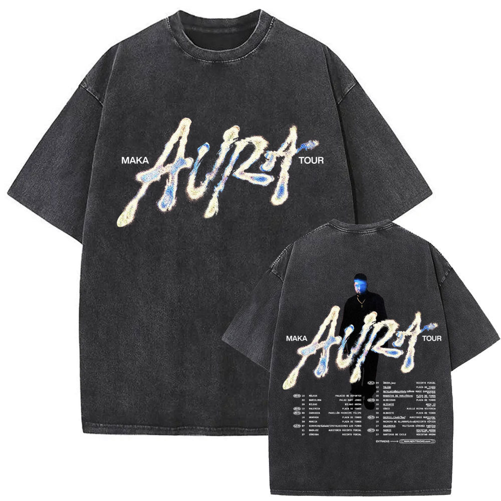 Vintage Washed Hip Hop Graphic T-Shirt