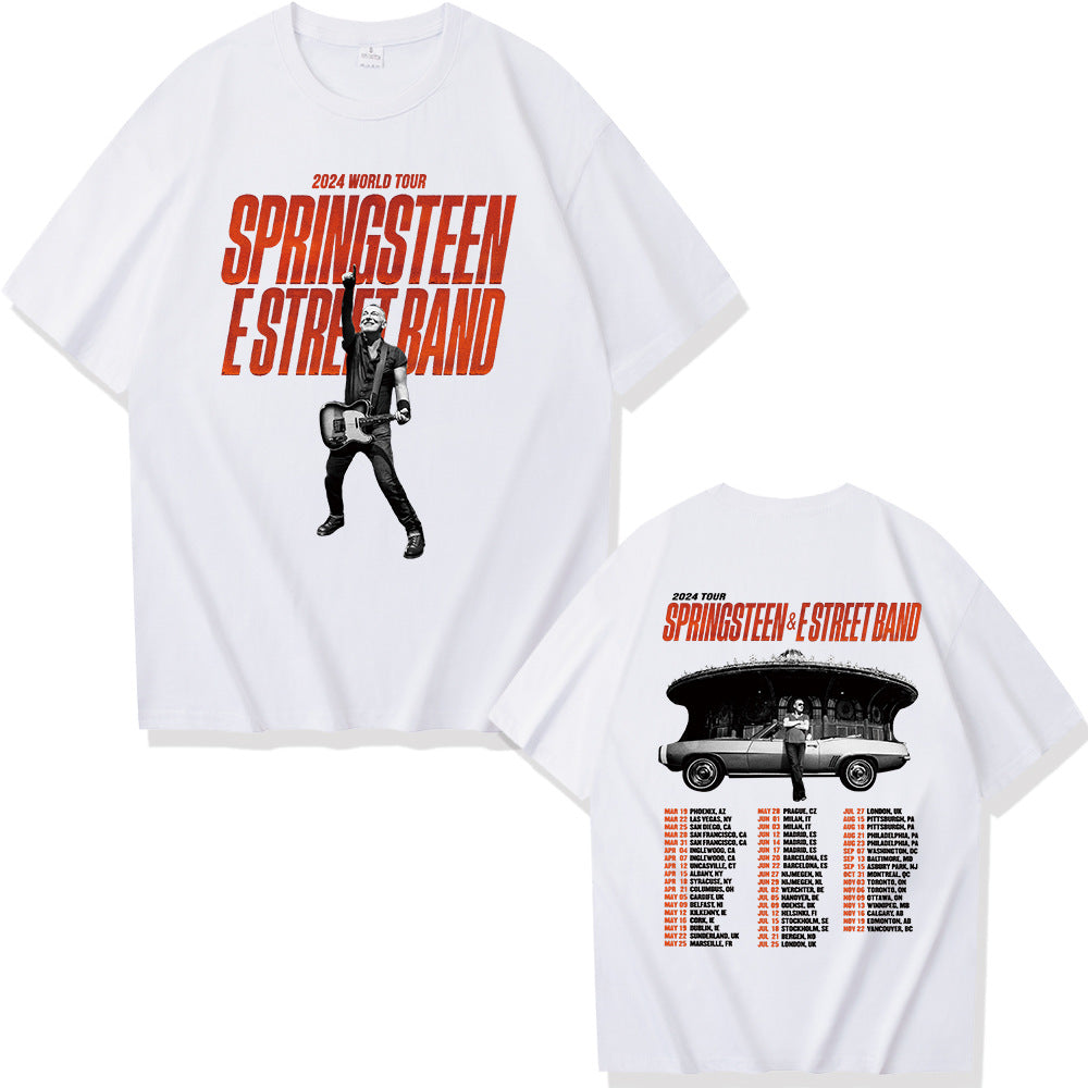 Bruce Springsteen and E Street World Tour Short sleeved T-shirts for Men and Women