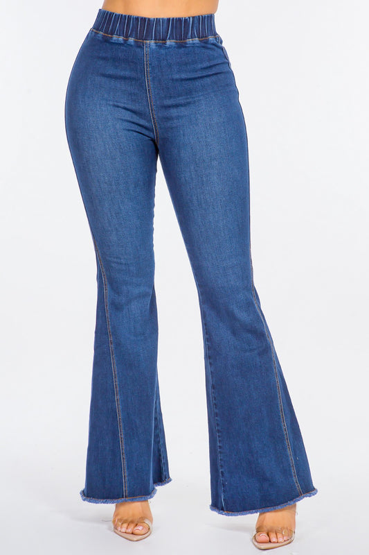 Denim High Waist Curvy Flare Jeans