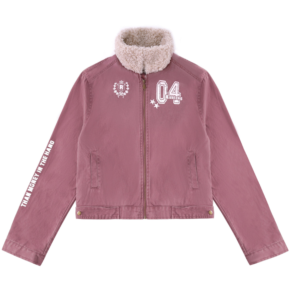 Women’s Sherpa-Lined Distressed Moto Jacket