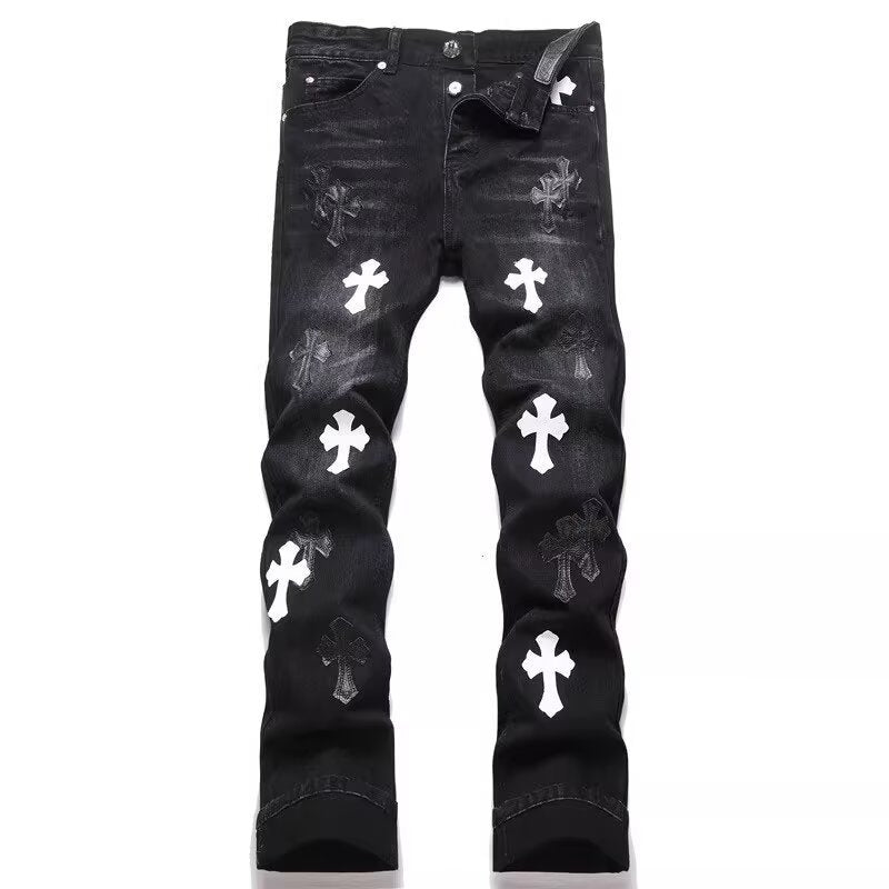 High Street Micro Flare Denim Pants Loose Fit Unisex