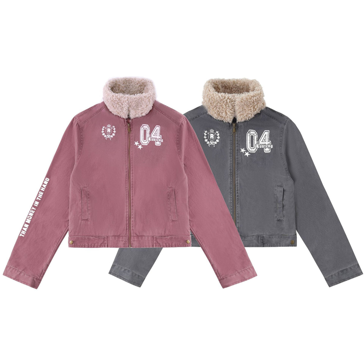 Women’s Sherpa-Lined Distressed Moto Jacket
