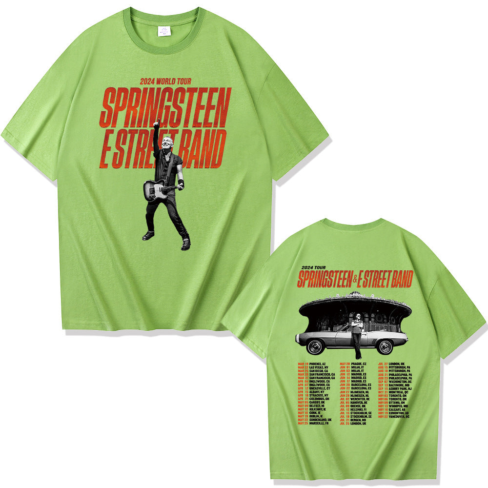 Bruce Springsteen and E Street World Tour Short sleeved T-shirts for Men and Women