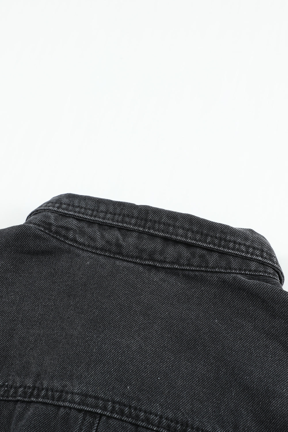 Denim Jacket Black Ripped