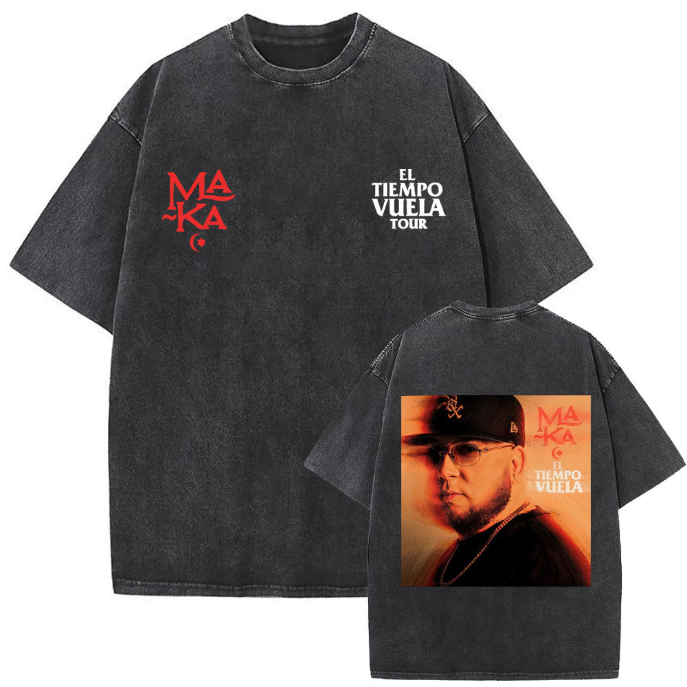 Vintage Washed Hip Hop Graphic T-Shirt