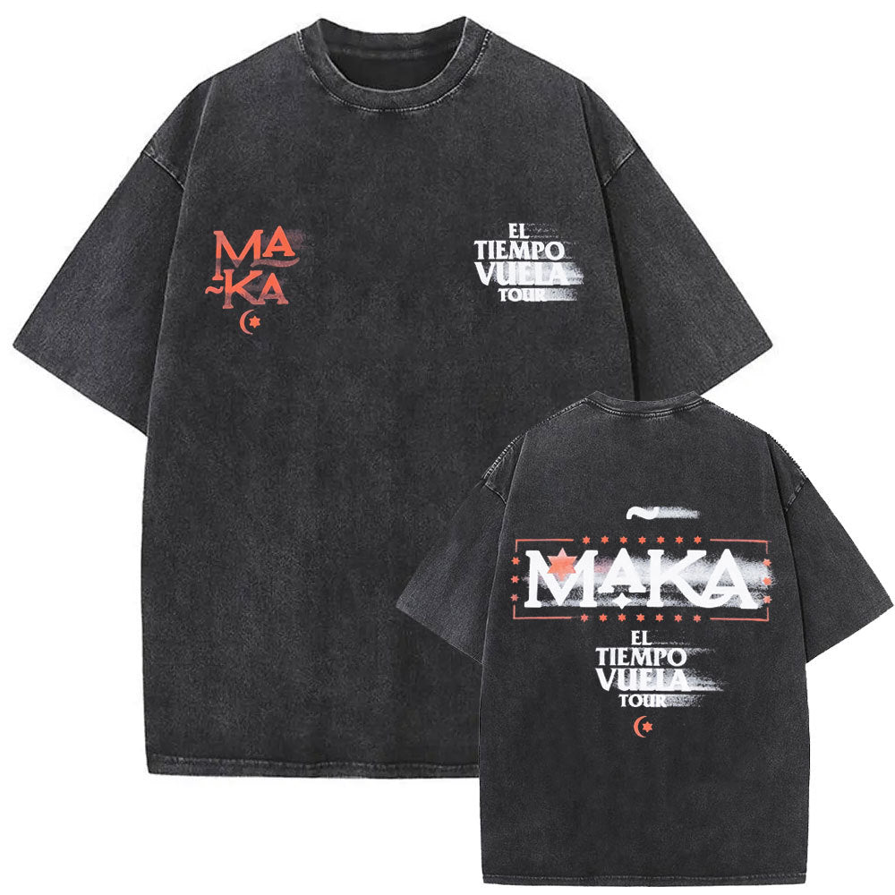 Vintage Washed Hip Hop Graphic T-Shirt
