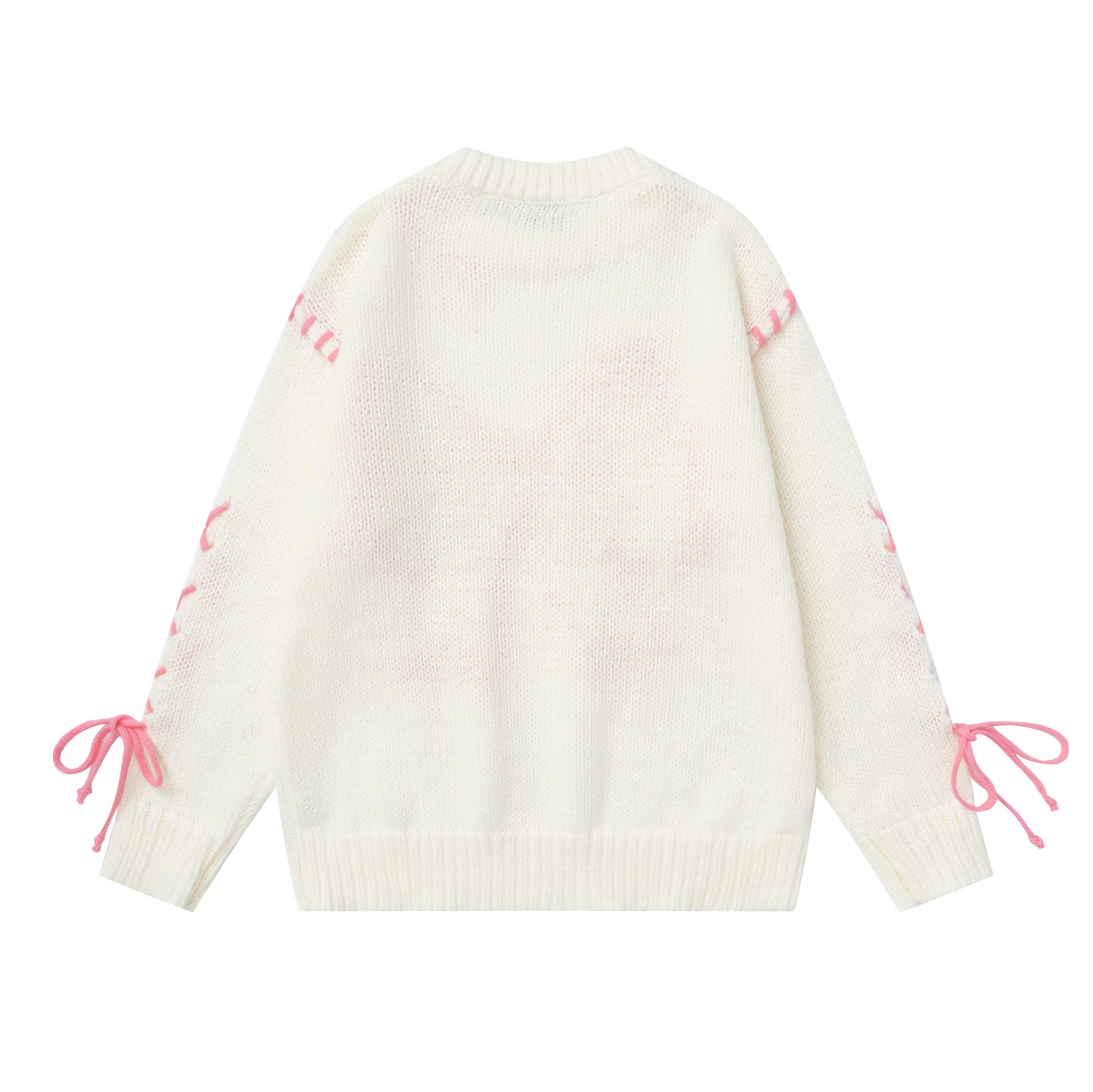 Heavy Industry Wear Rope Bow Sweater