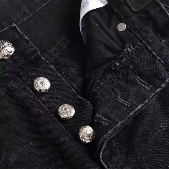 High Street Micro Flare Denim Pants Loose Fit Unisex