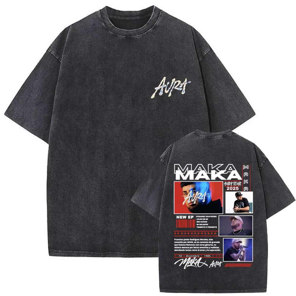 Vintage Washed Hip Hop Graphic T-Shirt