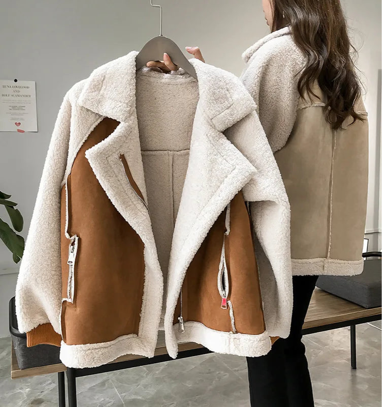 Coats New Women Winter Casual Motorcycle Coat