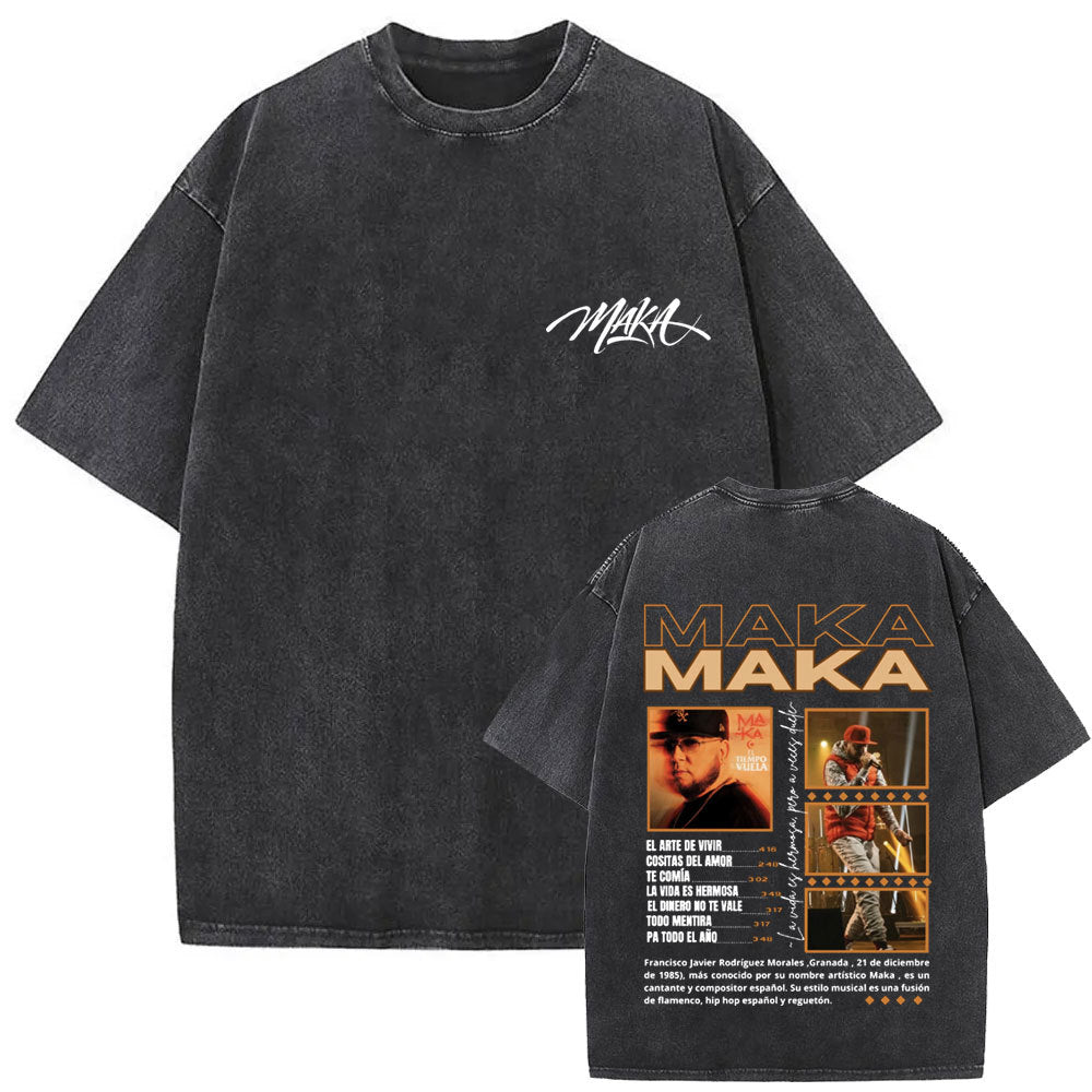 Vintage Washed Hip Hop Graphic T-Shirt
