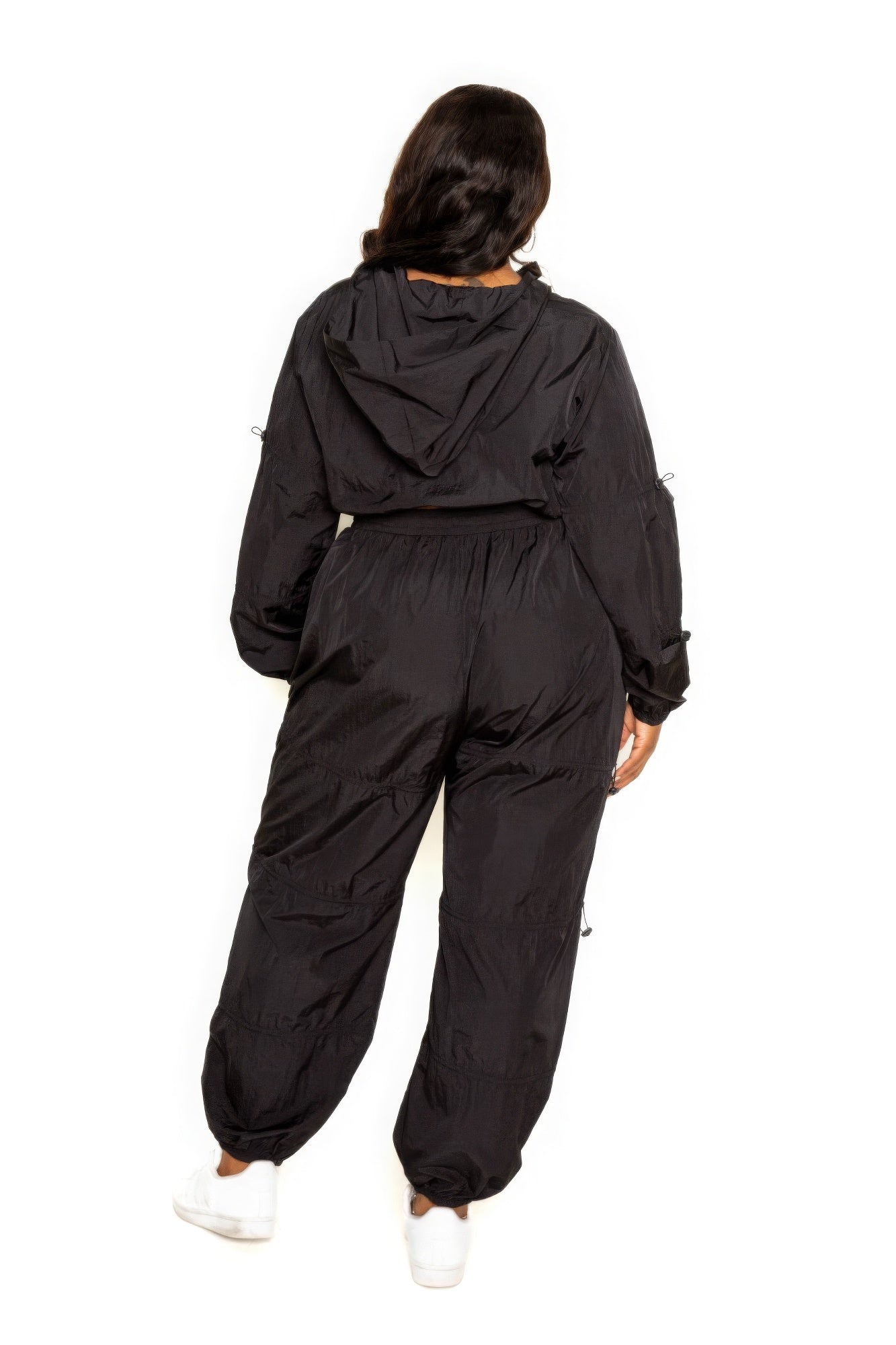Jogger Active Wear Ladies Zip Up Set with Cord Lock Detail
