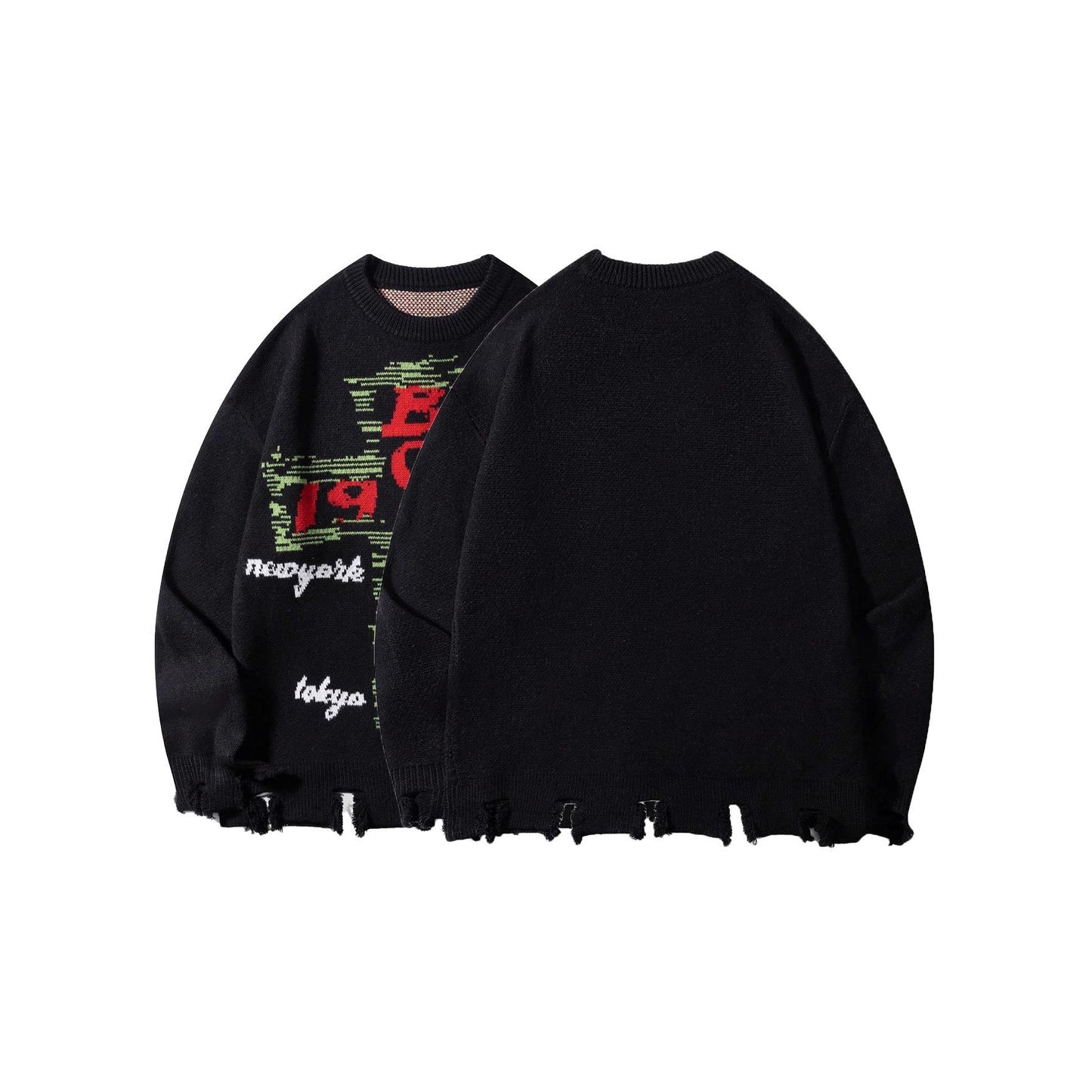 Letter loose sweater for men