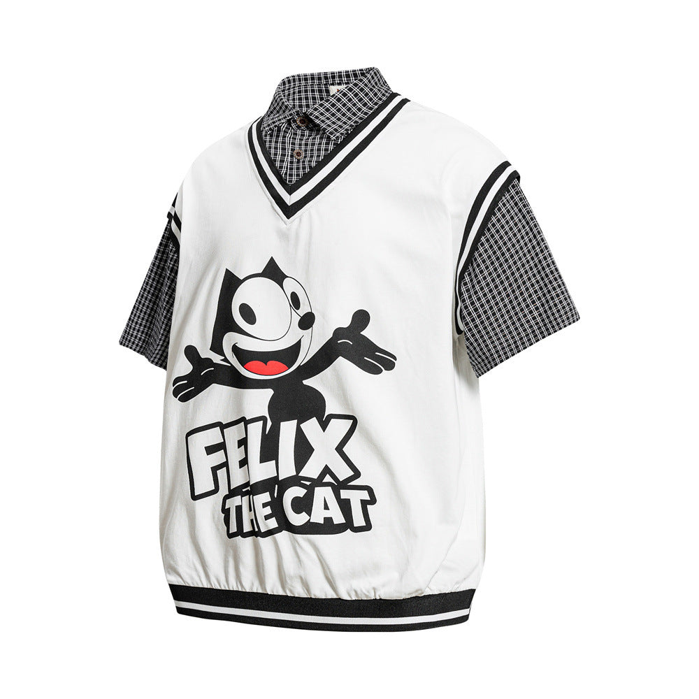 Men 2 in 1 polo shirts