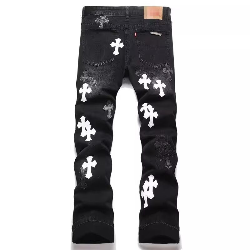 High Street Micro Flare Denim Pants Loose Fit Unisex