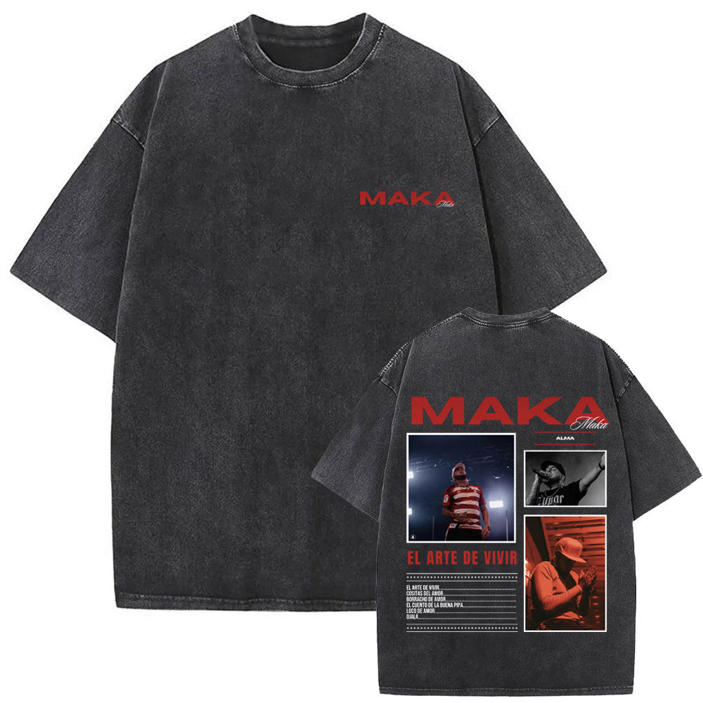 Vintage Washed Hip Hop Graphic T-Shirt