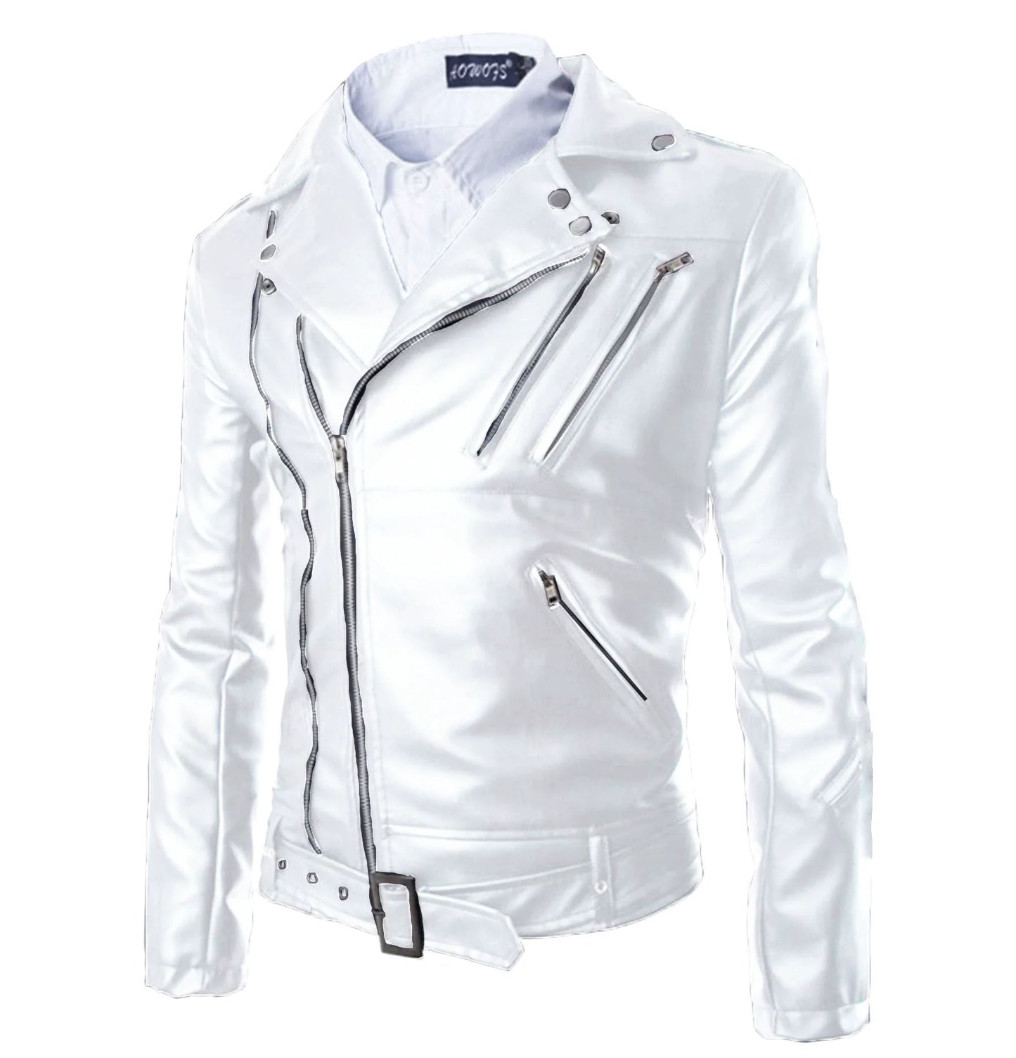 Men M-2XL Plus Size Motorcycle Black PU Jackets Classic Spring and Fall
