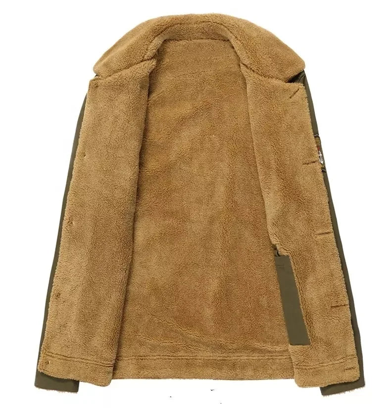 Men’s Cotton Thick Thermal Coat Outwear Fleece Hooded