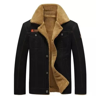 Men’s Cotton Thick Thermal Coat Outwear Fleece Hooded