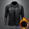 Men's Motorcycle Leather Jacket Large Size Pocket Black Zipper Lapel Slim Fit Male Spring and Autumn High Quality Pu Coat M-5XL