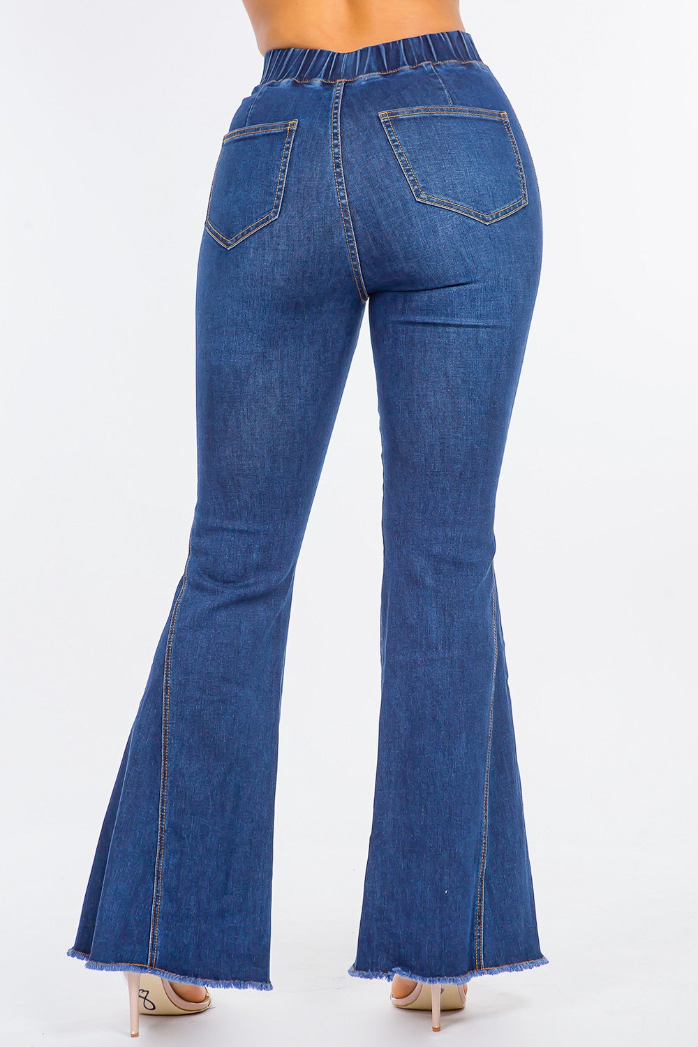 Denim High Waist Curvy Flare Jeans