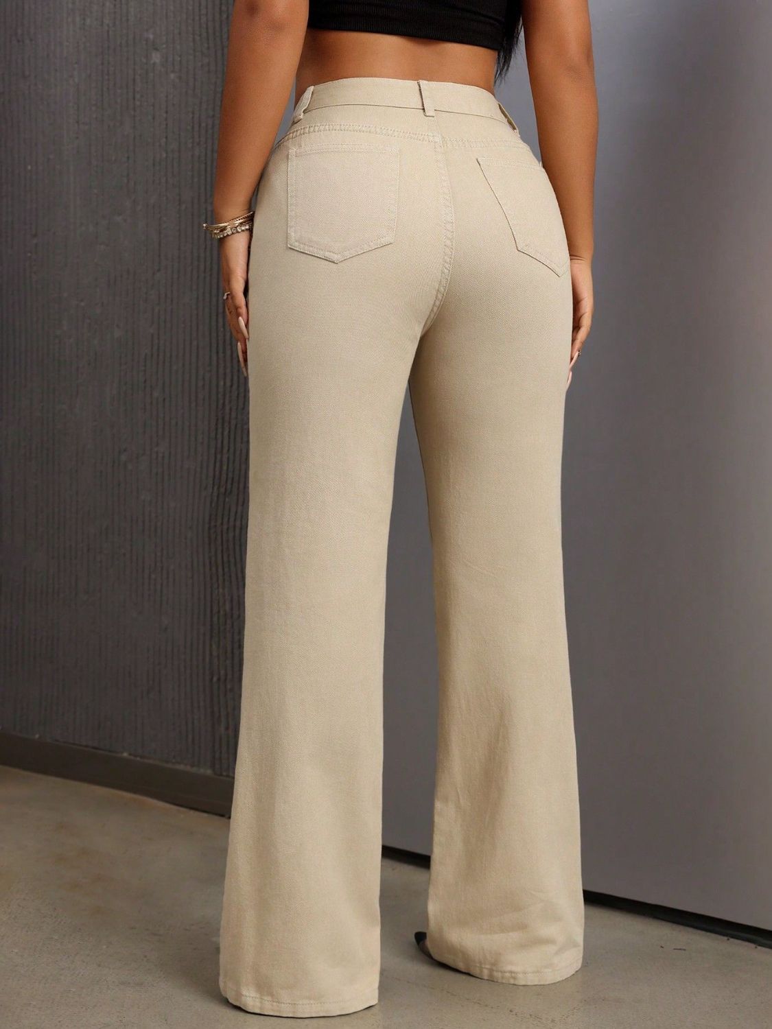 Denim Bootcut Jeans with Pockets