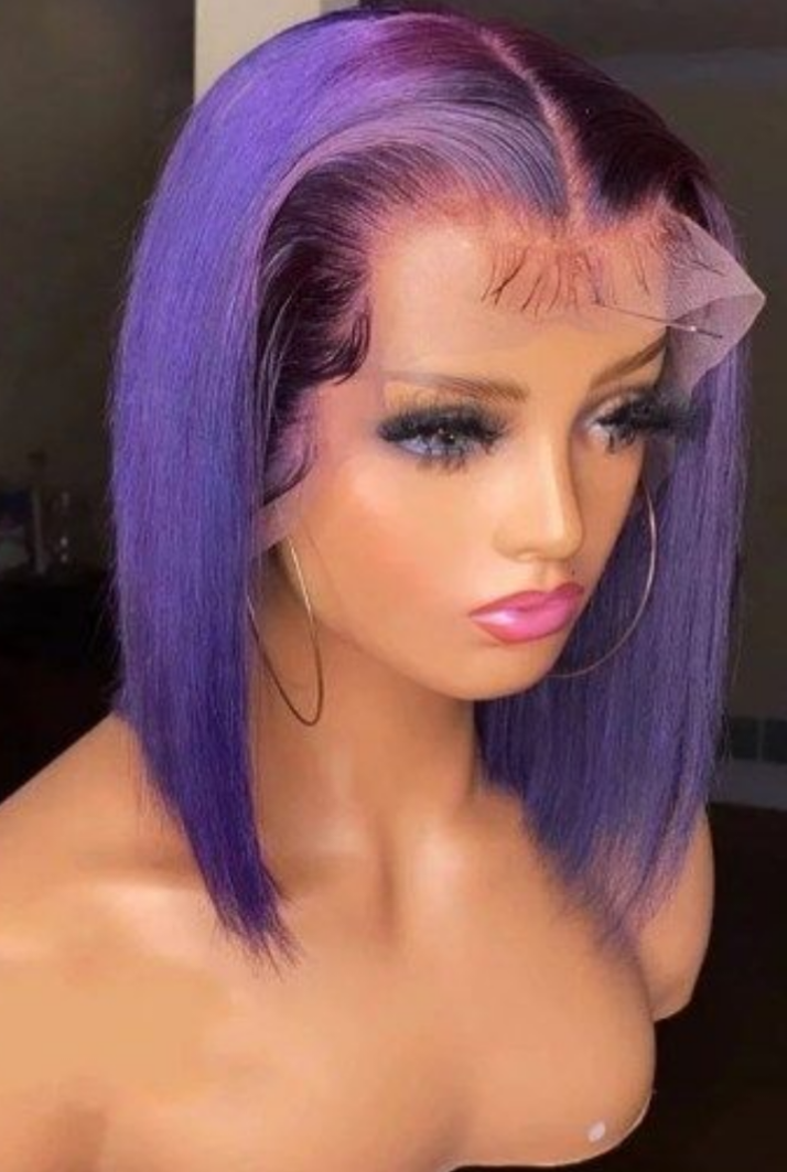 ombre blonde color  Bob Lace Wig 100% Virgin Human Hair,Wholesale Peruvian Bob Wig human Hair Lace Front Wigs For Black Women